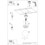 Deckenleuchte ZORI ultramarin IP44 Sollux Lighting