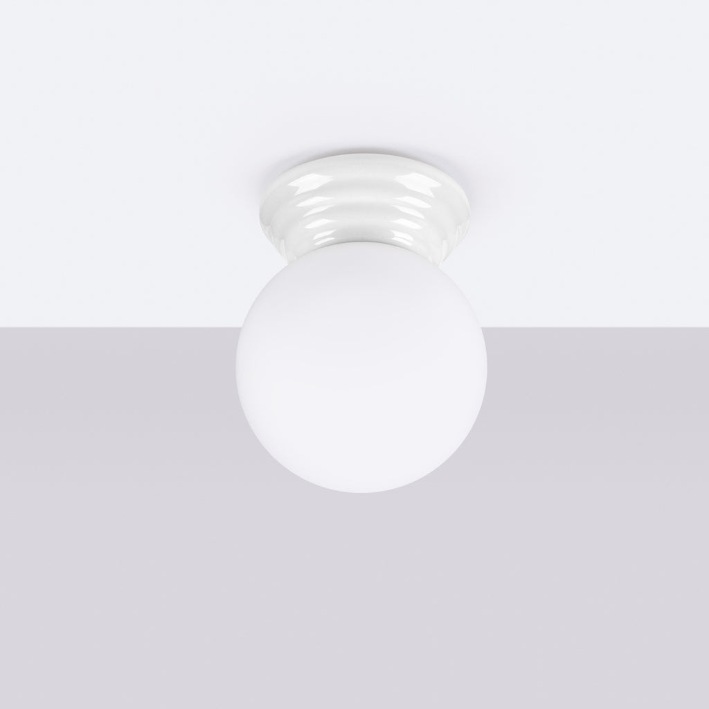 Deckenleuchte ZORI weiß IP44 Sollux Lighting