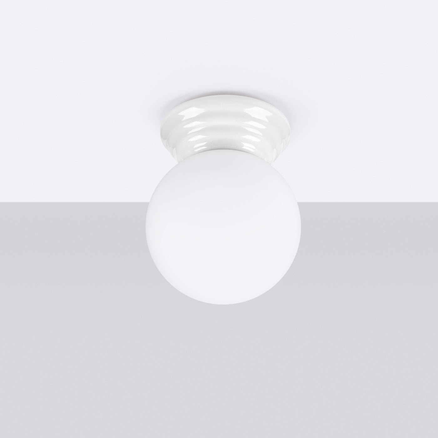 Deckenleuchte ZORI weiß IP44 Sollux Lighting