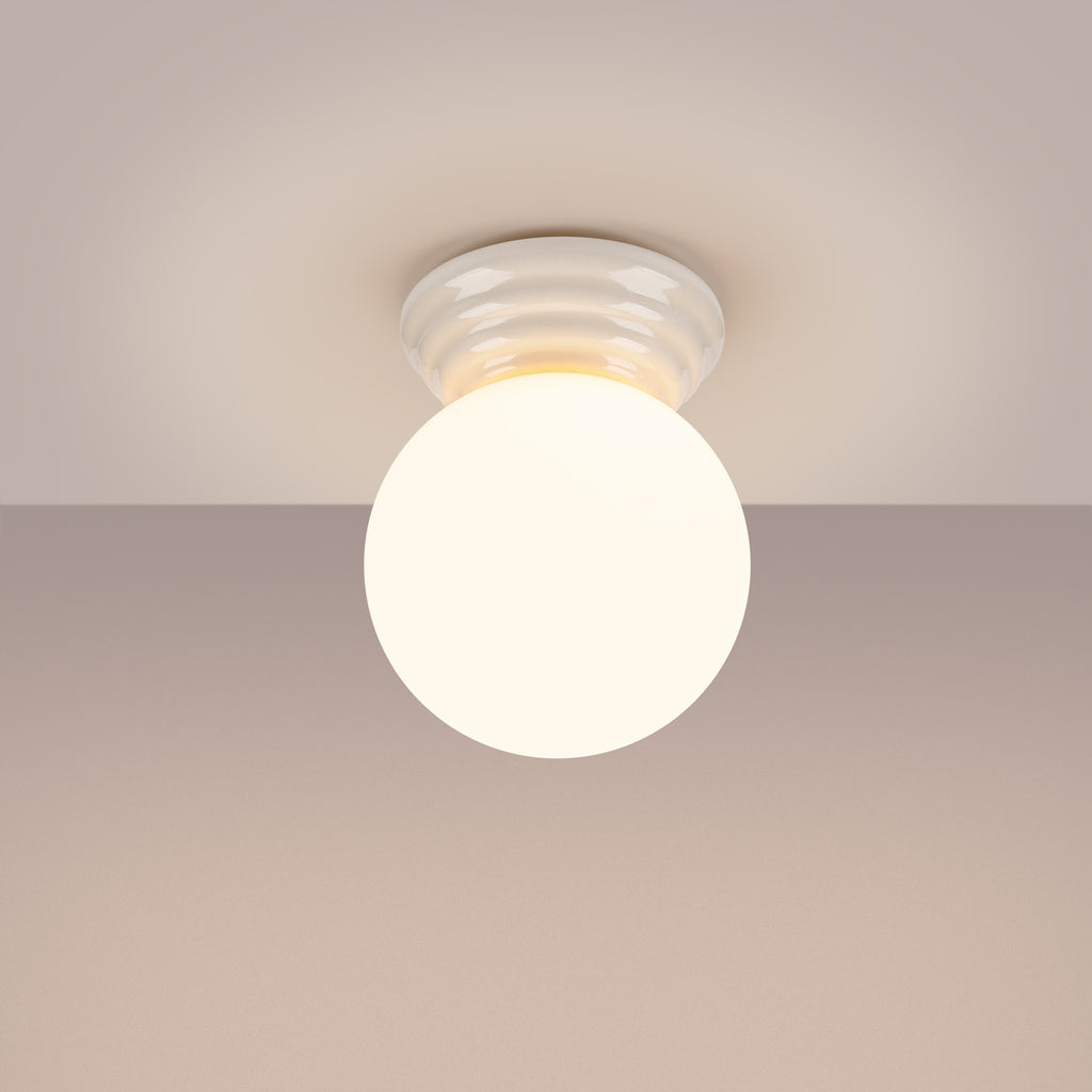 Deckenleuchte ZORI weiß IP44 Sollux Lighting