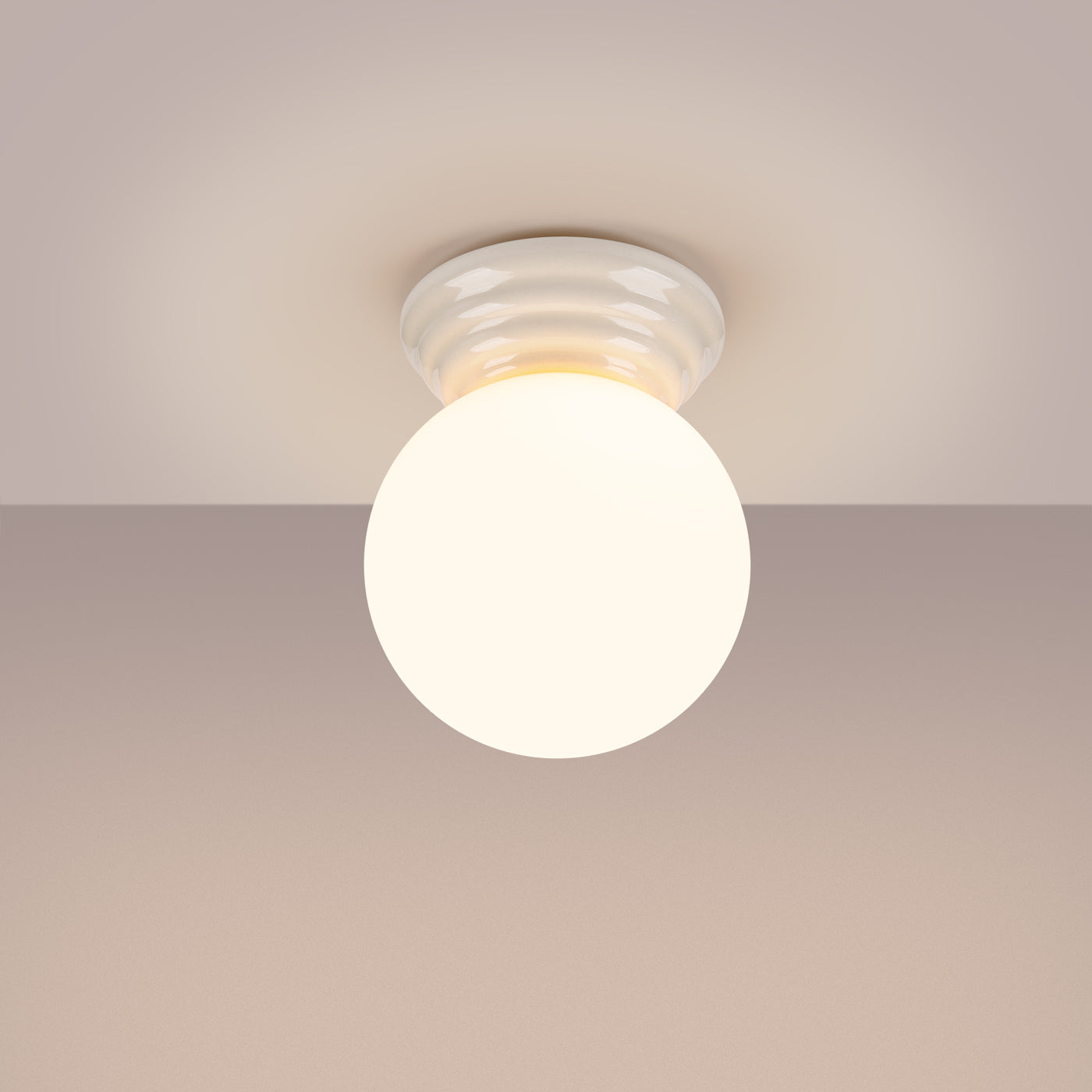 Deckenleuchte ZORI weiß IP44 Sollux Lighting