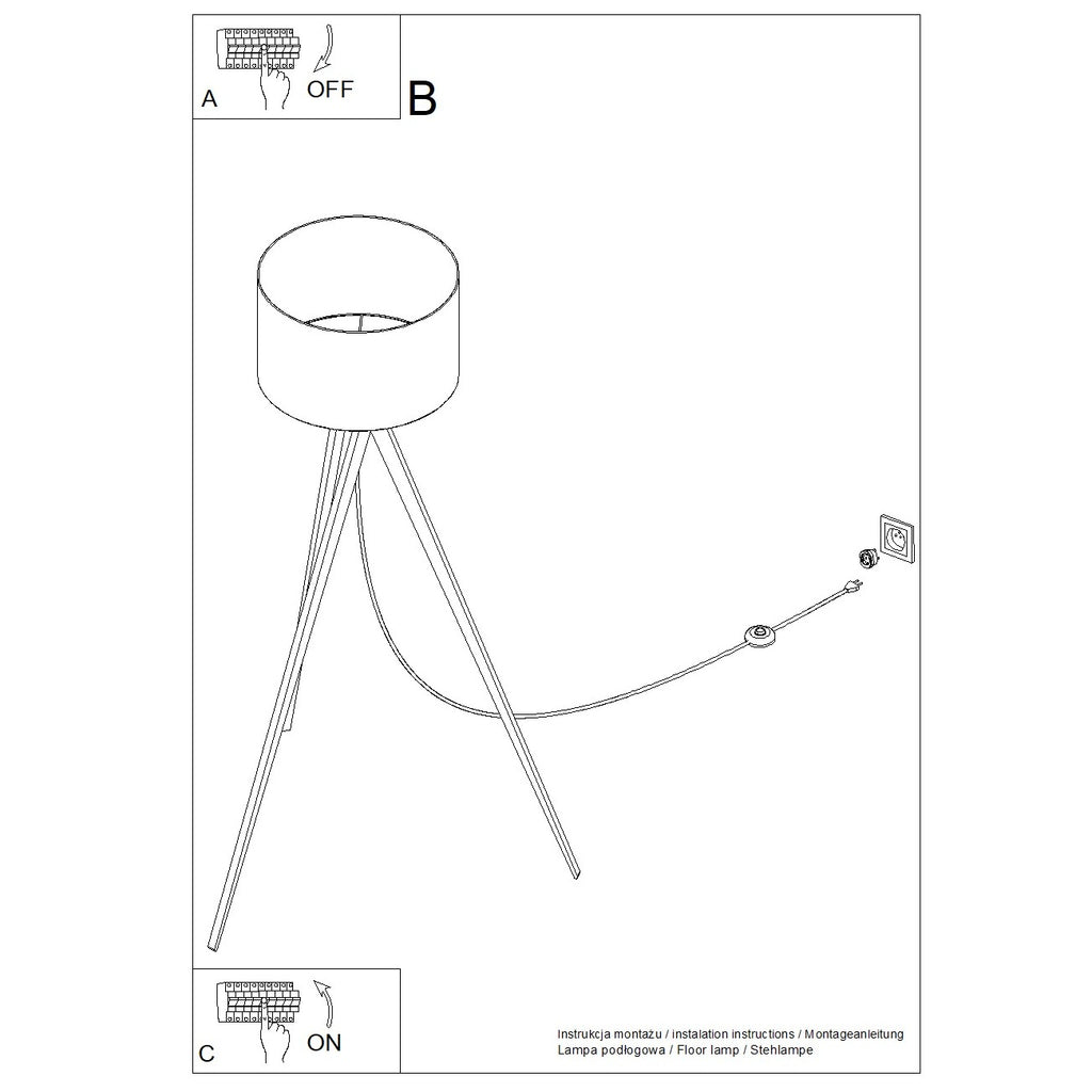 Stehleuchte NATT beige Sollux Lighting