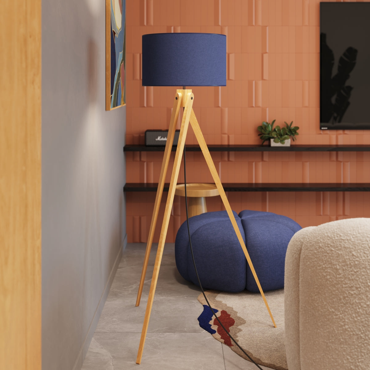 Stehleuchte NATT marineblau Sollux Lighting