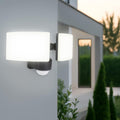 2-Fach LED Außenstrahler 40W 4000K anthrazit mit Bewegungsmelder