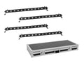EUROLITE Set 4x LED BAR-12 QCL RGBW Leiste + Case