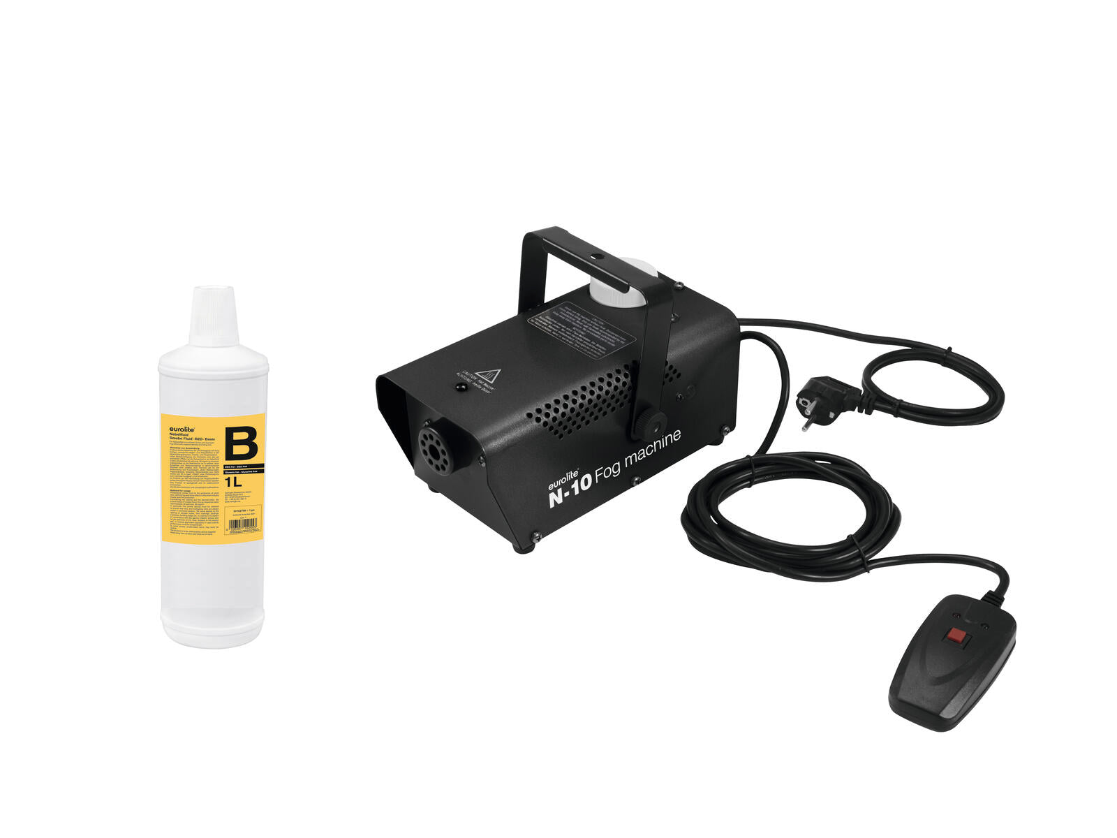 EUROLITE Set N-10 schwarz + B2D Basic Nebelfluid
