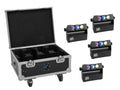 EUROLITE Set 4x AKKU MBT-3 Spot MK2 + Flightcase mit Rollen und Ladefunktion