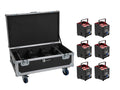 EUROLITE Set 6x AKKU UP-4 QCL Spot QuickDMX MK2 + Flightcase mit Rollen und Ladefunktion
