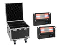 EUROLITE Set 2x LED IP Mega PIX Strobe 714 SWING + Flightcase mit Rollen