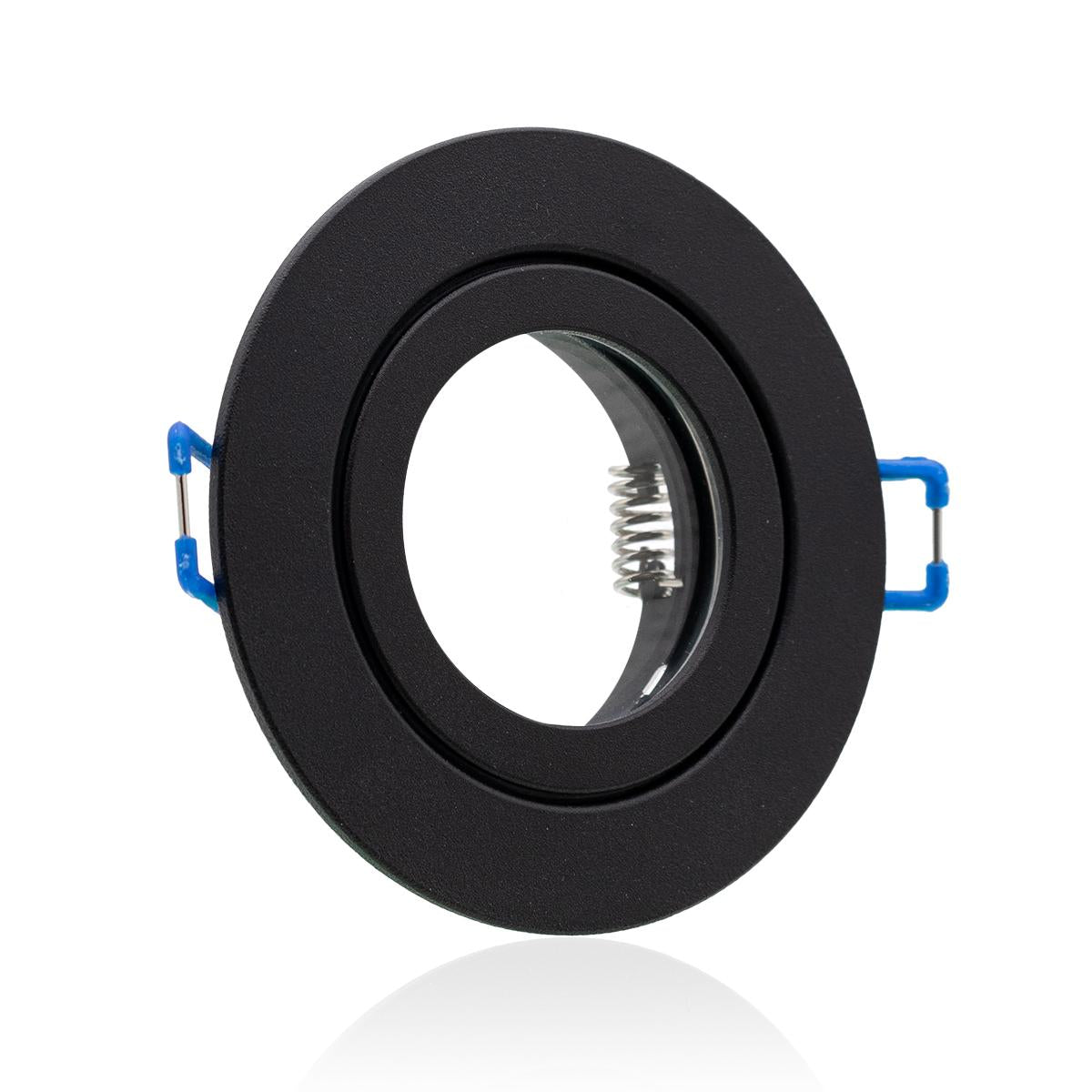 Einbaustrahler Rahmen rund starr IP44 Feuchtraum Klickverschluss - Farbe: schwarz