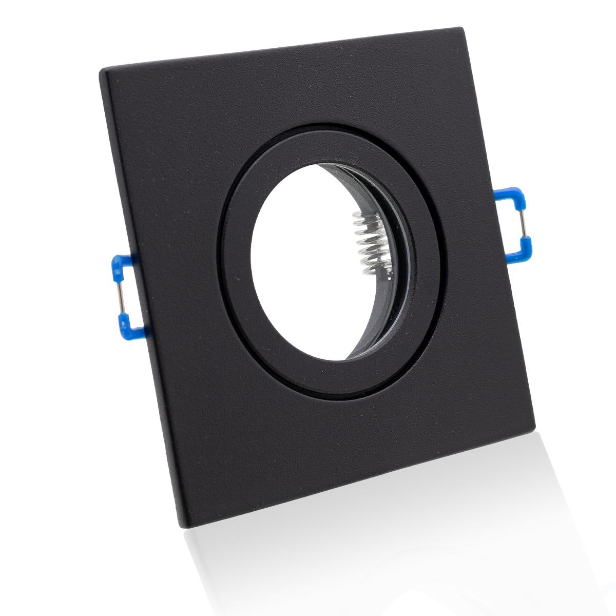 Einbaustrahler Rahmen eckig starr IP44 Feuchtraum Klickverschluss - Farbe: Schwarz