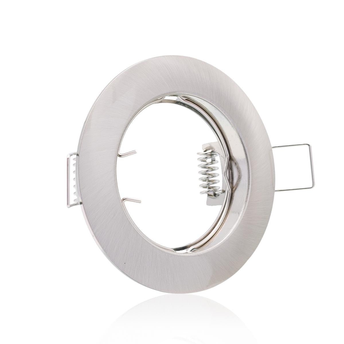 Einbaustrahler Rahmen rund starr - Farbe: Alu-gebürstet