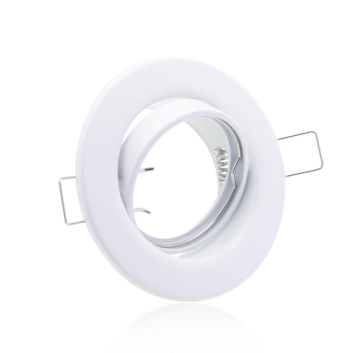 Einbaustrahler Rahmen rund schwenkbar Sprengring - Farbe: weiß