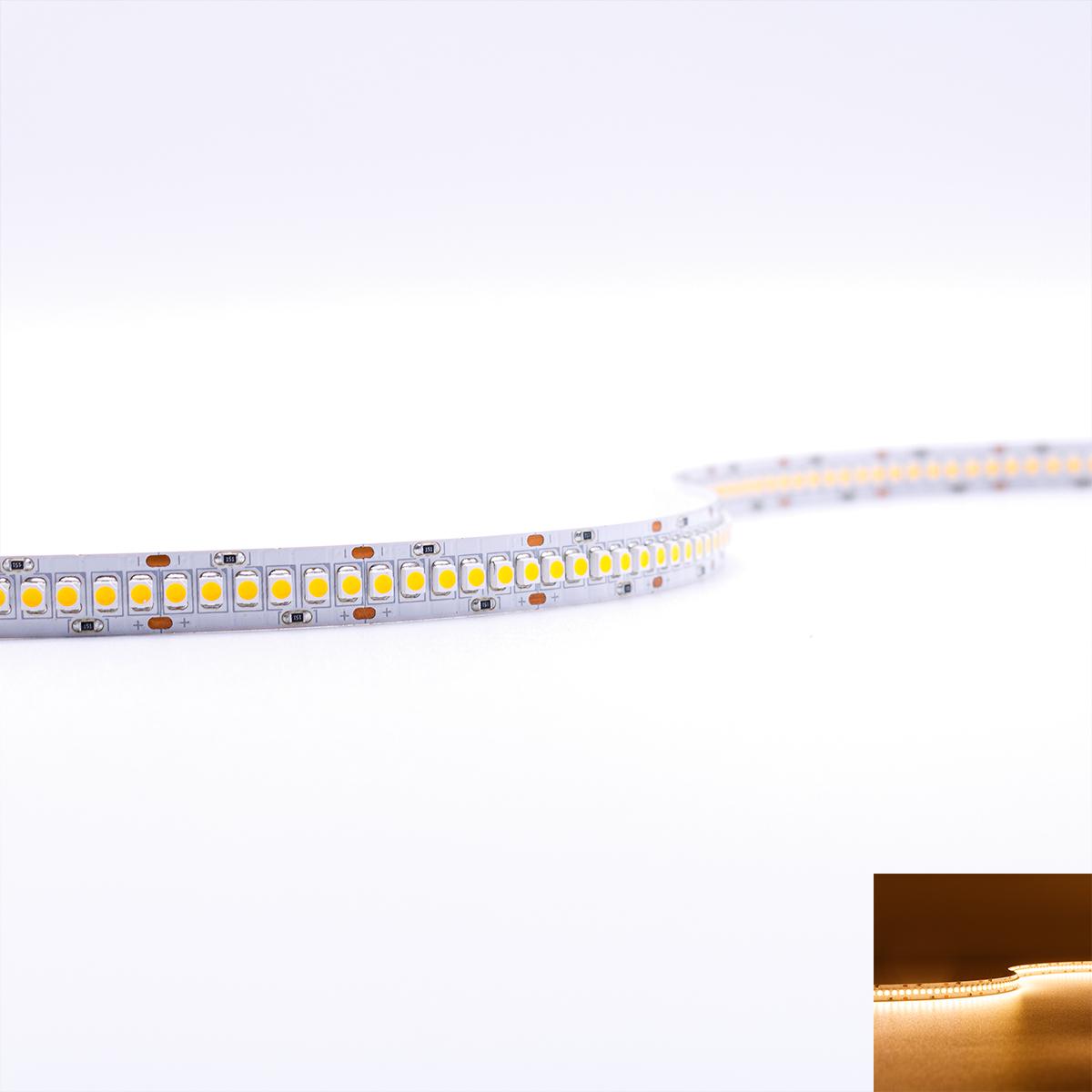Strip 24V LED Streifen 5M 19,2W/m 240LED/m 10mm IP20 - Lichtfarbe: Super Warmweiß 2700K - Schutzart: IP20