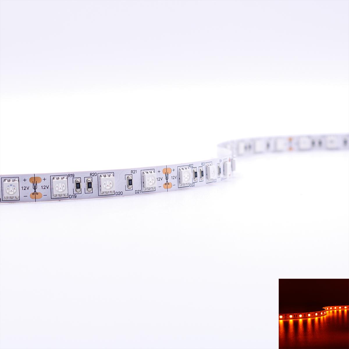 Strip 12V 5M 14,4W/m 60LED/m 10mm - Lichtfarbe: Amber 2200K - Schutzart: IP20