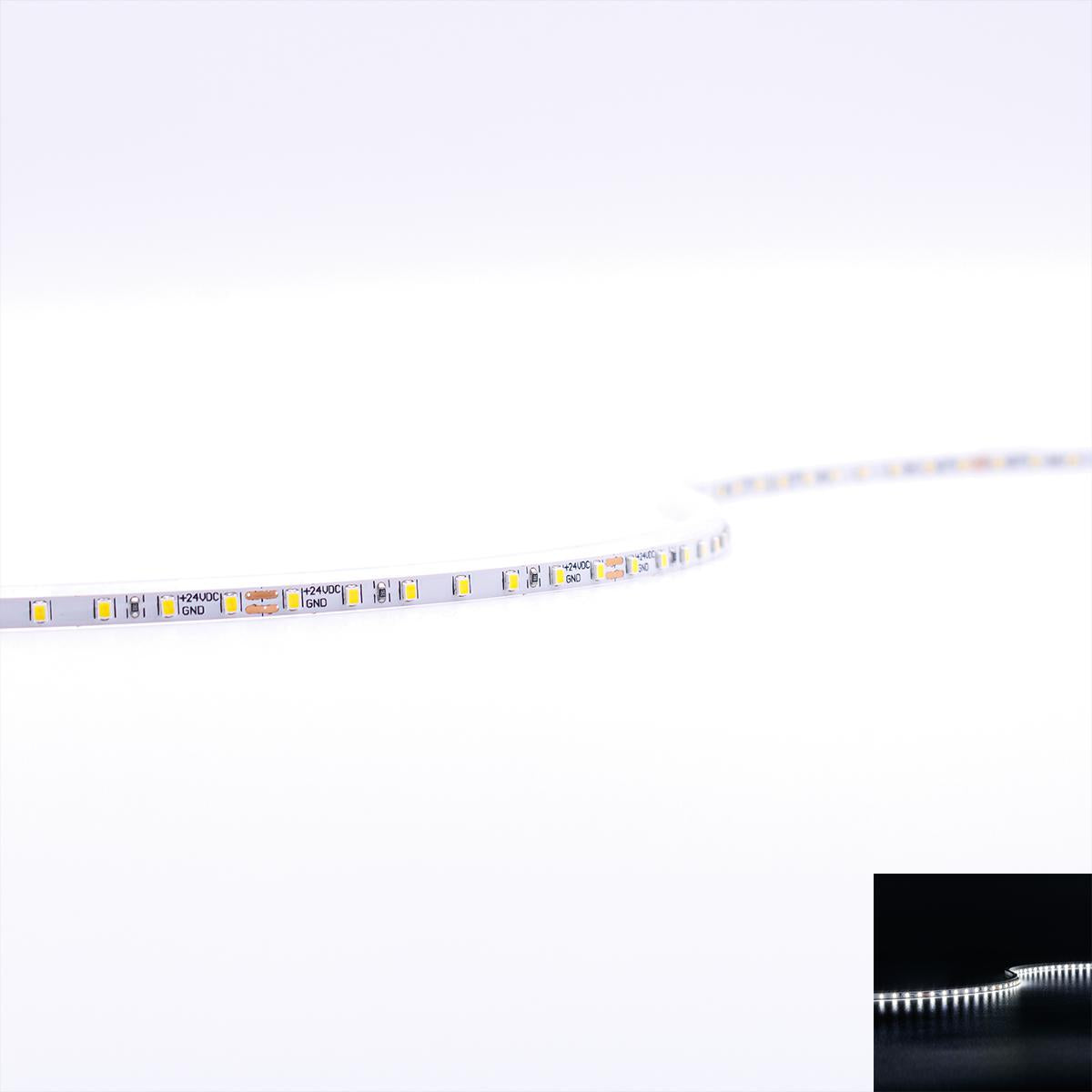 Strip 24V CRI90 LED Streifen 5M 4W/m 140LED/m 3,5mm - Lichtfarbe: Kaltweiß 6000K - Schutzart: IP20