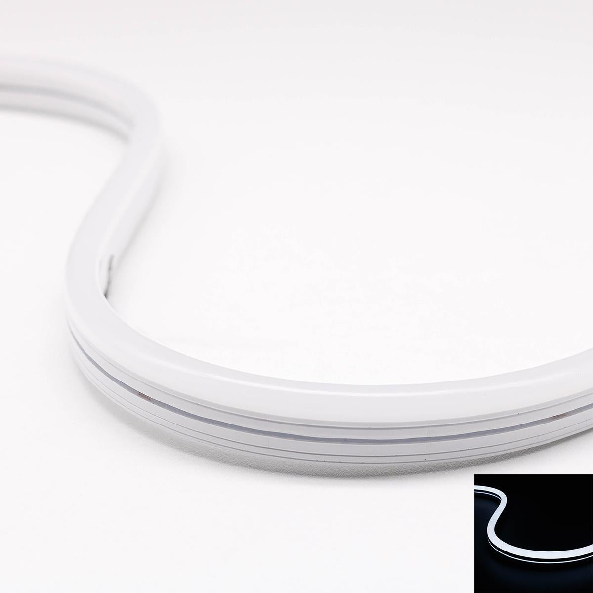 Neon 24V LED Streifen 5M 10W/m 84LED/m 7mm - Lichtfarbe: Kaltweiß 6000K - Schutzart: IP65