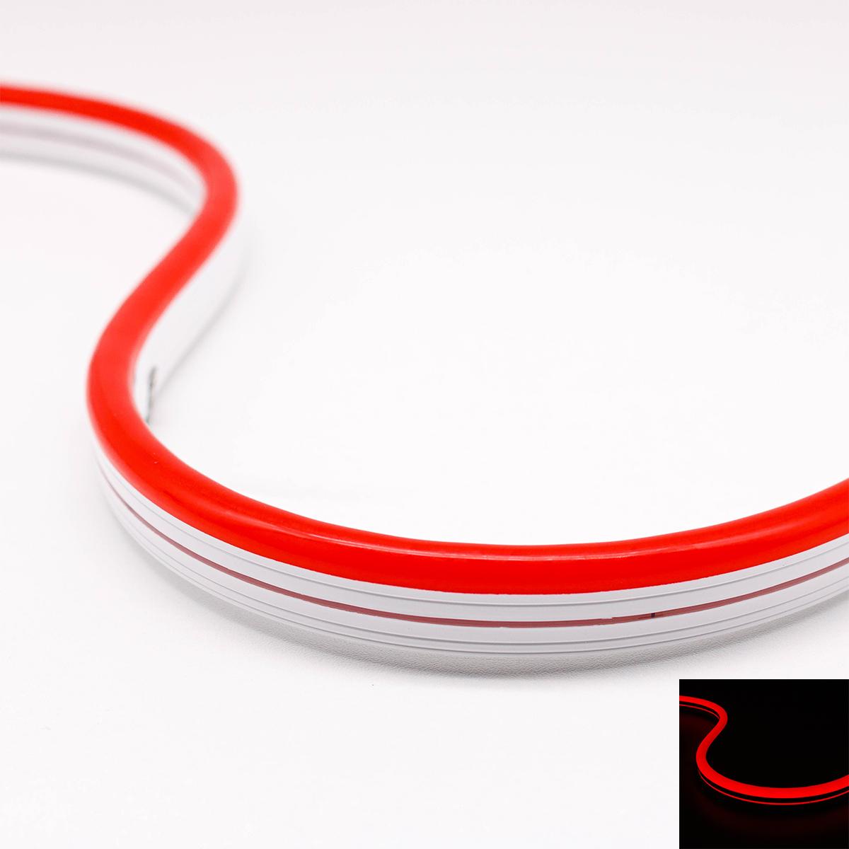 Neon 24V LED Streifen 5M 10W/m 84LED/m 7mm - Lichtfarbe: Rot - Schutzart: IP65