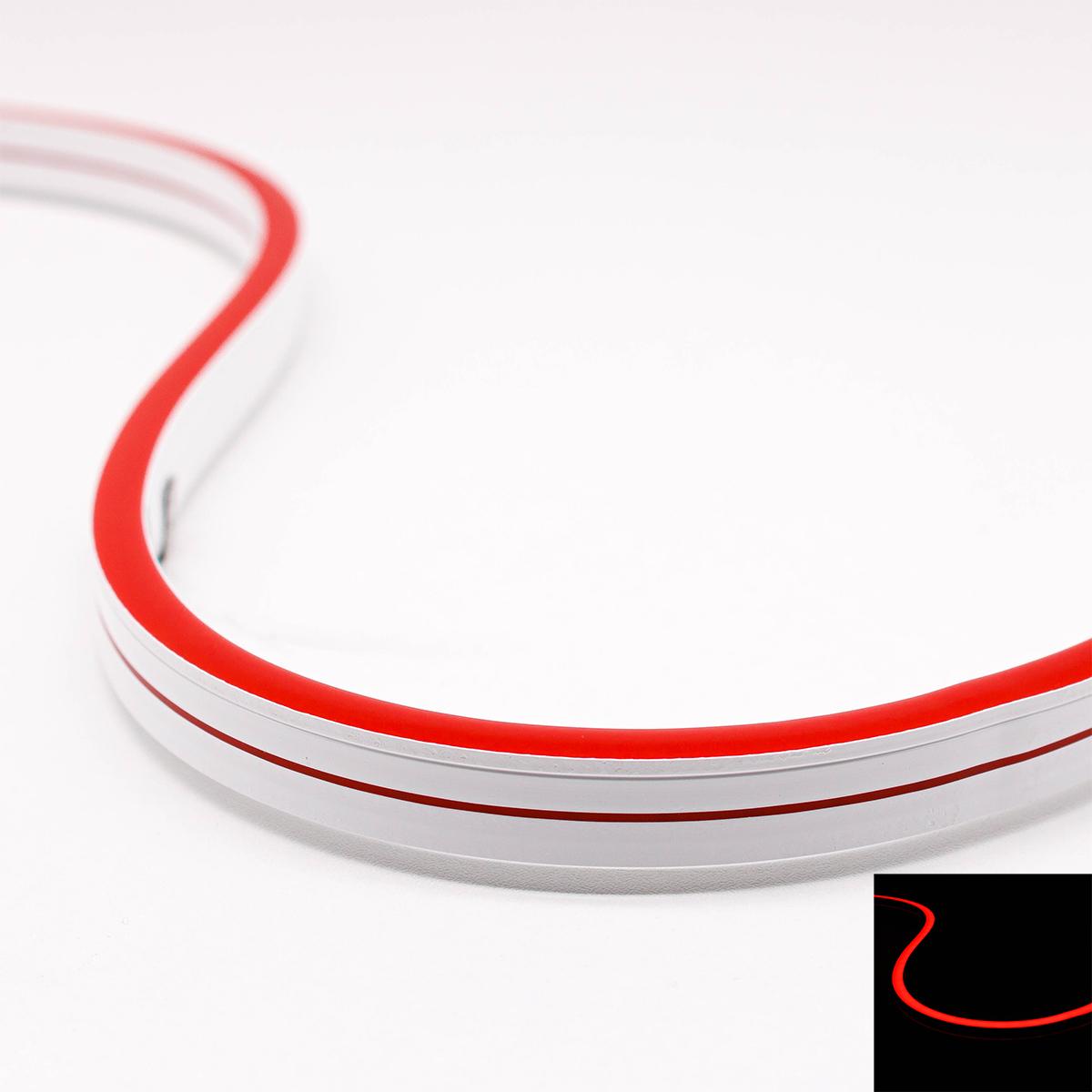 Neon Mini 24V LED Streifen 5M 12W/m 120LED/m 6mm - Lichtfarbe: Rot - Schutzart: IP66