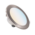 CCT LED Einbaustrahler rund 90° dimmbar - Farbe: Edelstahl-gebürstet - Ausführung: 17W Ø174mm