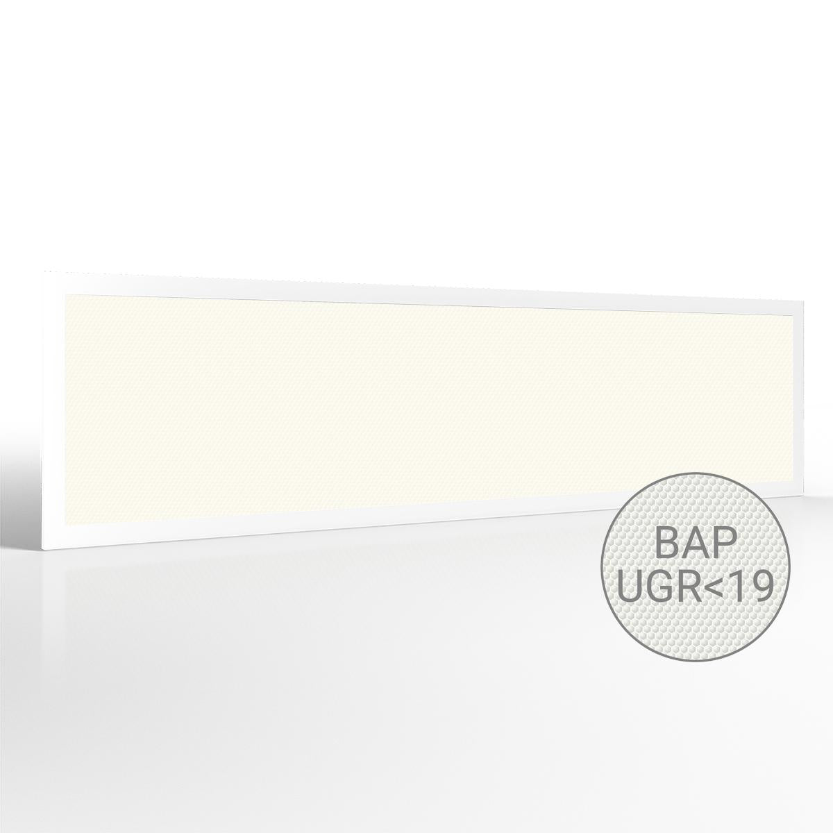 LED Panel 120x30cm 40W UGR19 110lm/w Rahmen weiß - Lichtfarbe: Neutralweiß 4000K