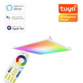 RGB+CCT LED Panel 62x62cm inkl. MiBoxer Smarthomesteuerung 48W 24V Rahmen weiß - Panelmontage: Deckenhalterung Clips