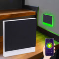 LED Treppenleuchte eckig schwarz - Lichtfarbe: Smart Tuya RGB CCT 3W - Lichtaustritt: Orbis