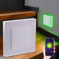 LED Treppenleuchte eckig Alu-gebürstet - Lichtfarbe: Smart Tuya RGB CCT 3W - Lichtaustritt: Doppio