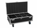 ROADINGER Flightcase 6x AKKU IP UP-4 Plus HCL Spot WDMX mit Ladefunktion