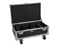 ROADINGER Flightcase 6x AKKU UP-4 QCL Spot QuickDMX MK2 mit Ladefunktion und Rollen