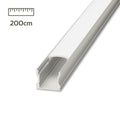 LED Aufbau U-Profil eloxiert 17,3 x 14,5mm opal - Länge: 200cm