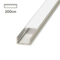 LED Aufbau U-Profil eloxiert 14 x 7mm opal - Länge: 200cm