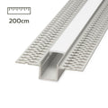 LED Trockenbau U-Einbau-Profil eloxiert 55,5 x 15mm opal - Länge: 200cm