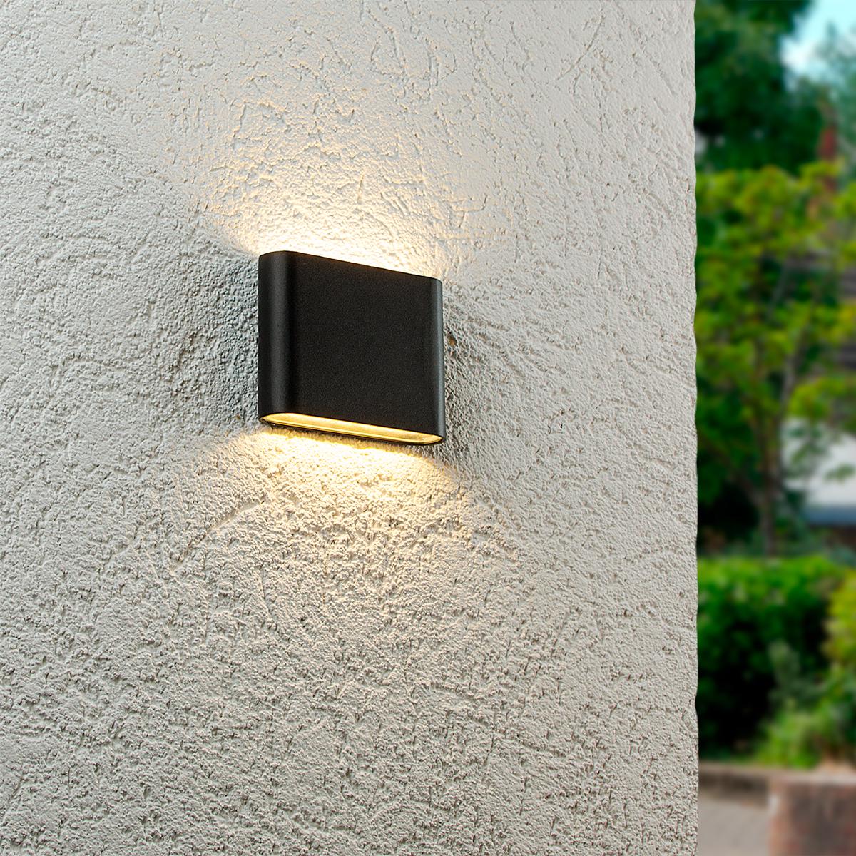 Wandleuchte Slide UP and DOWN 3000K IP54 - Watt: 6W - Farbe: Schwarz