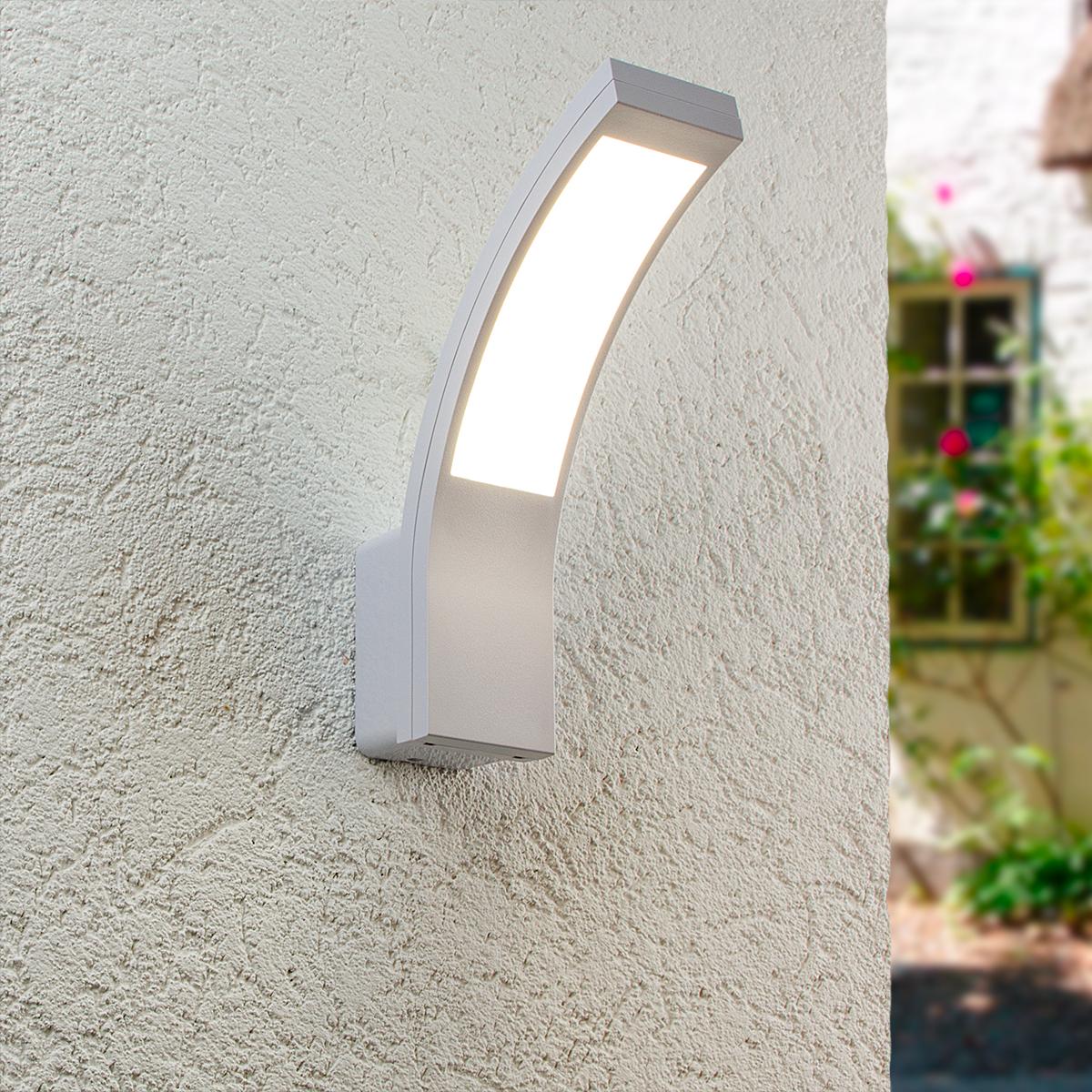 LED Wandleuchte Außenleuchte Curve 15W neutralweiß IP54 - Ausführung: Weiß