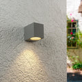 Außenleuchte Wandleuchte Frame DOWN eckig für GU10 IP54 - Farbe: Silber