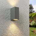 Außenleuchte Frame UP&DOWN eckig für GU10 IP54 - Farbe: Silber