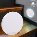 LED Treppenleuchte IP44 rund weiß - Lichtfarbe: Kaltweiß 1,5W - Lichtaustritt: Orbis