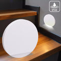 LED Treppenleuchte IP44 rund weiß - Lichtfarbe: Neutralweiß 1,5W - Lichtaustritt: Orbis