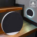 LED Treppenleuchte IP44 rund schwarz - Lichtfarbe: Kaltweiß 1,5W - Lichtaustritt: Orbis
