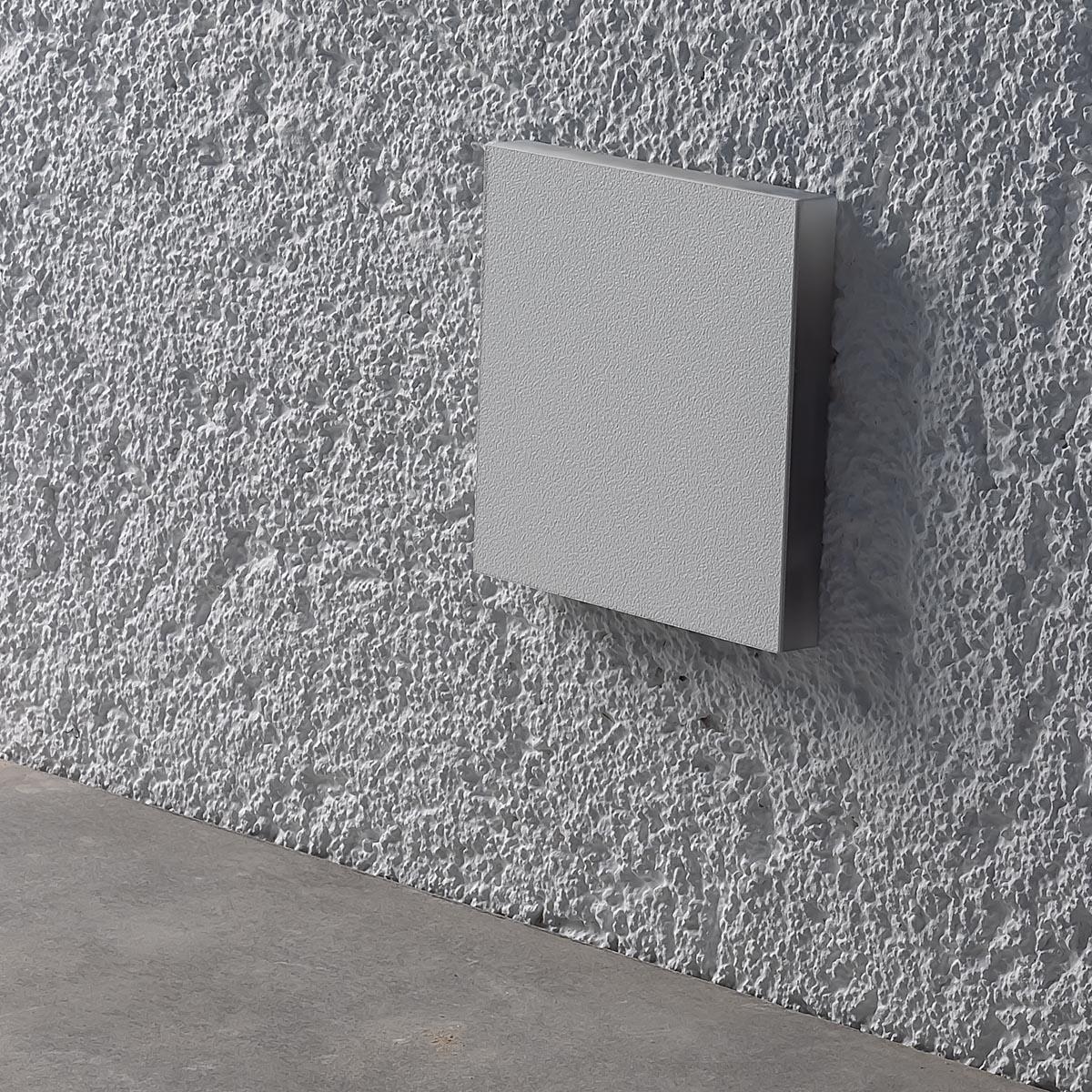 LED Treppenleuchte IP44 eckig weiß - Lichtfarbe: Warmweiß 1,5W - Lichtaustritt: Linea