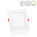 LED Panel Einbaustrahler eckig weiss - Lichtfarbe: Warmweiß 3000K - Ausführung: 6W 120x120mm Ausschnitt 105x105mm