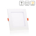 LED Panel Einbaustrahler eckig weiss - Lichtfarbe: Warmweiß 3000K - Ausführung: 9W 145x145mm Ausschnitt 135x135mm