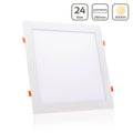 LED Panel Einbaustrahler eckig weiss - Lichtfarbe: Warmweiß 3000K - Ausführung: 24W 300x300mm Ausschnitt 280x280mm