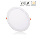 LED Panel Einbaustrahler rund weiss - Lichtfarbe: Warmweiß 3000K - Ausführung: 24W Ø300mm Ausschnitt Ø285mm