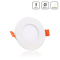 LED Panel Einbaustrahler rund weiss - Lichtfarbe: Neutralweiß 4000K - Ausführung: 3W Ø85mm Ausschnitt Ø75mm