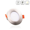 LED Panel Einbaustrahler rund silber - Lichtfarbe: Neutralweiß 4000K - Ausführung: 3W Ø85mm Ausschnitt Ø75mm