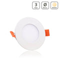 LED Panel Einbaustrahler rund weiss - Lichtfarbe: Warmweiß 3000K - Ausführung: 3W Ø85mm Ausschnitt Ø75mm