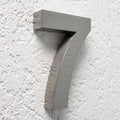 3D Hausnummer 7 Edelstahl V2A unbeleuchtet Arial