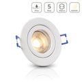 Einbauspot IP44 rund starr - Farbe: weiß - LED Leuchtmittel: GU10 5W neutralweiß